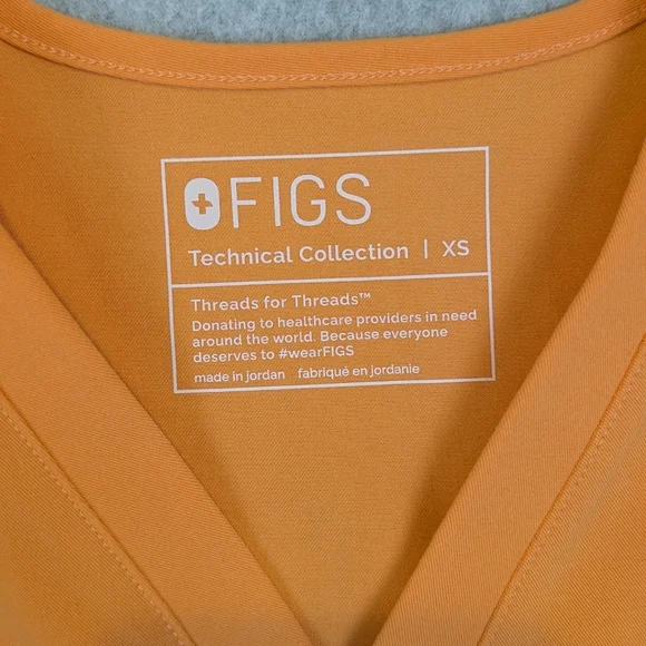 FIGS Scrub Set Women's XS Shaka Orange Catarina Top Zamora Jogger Bottom - Picture 10 of 15